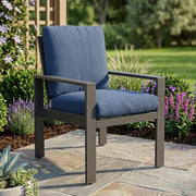 Sutton Cushioned Dining Chair Indigo - The Great Escape