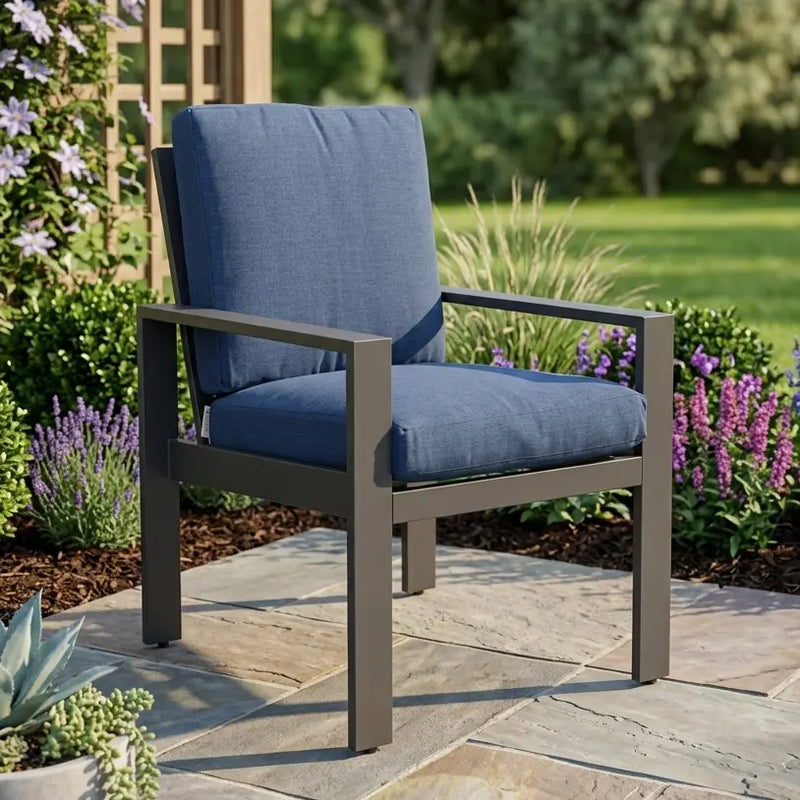 Sutton Cushioned Dining Chair Indigo - The Great Escape