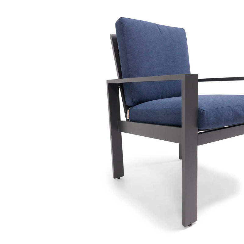 Sutton Cushioned Dining Chair Indigo - The Great Escape
