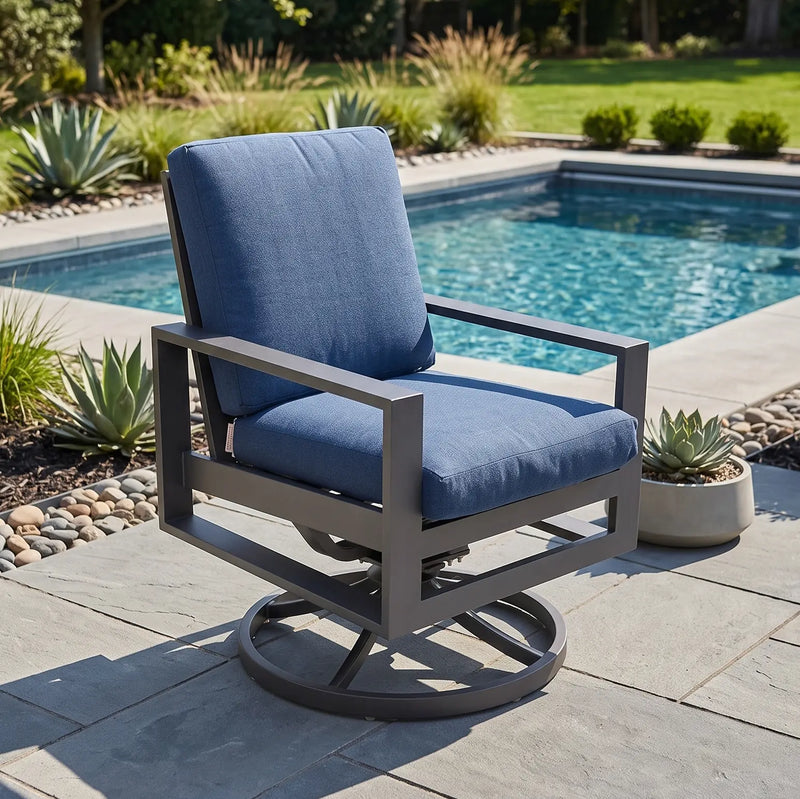 Sutton Cushioned Swivel Rocker Dining Chair - The Great Escape