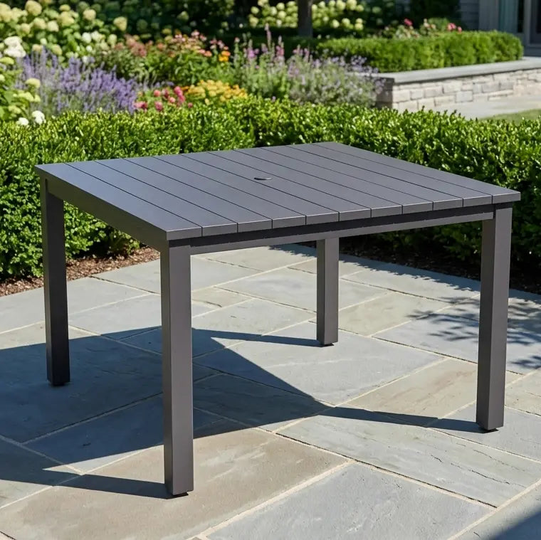 Sutton 44 Inch Square Slat Dining Table - The Great Escape