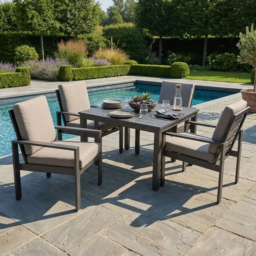 Sutton Cushioned 5 Piece Dining Group Dove - The Great Escape