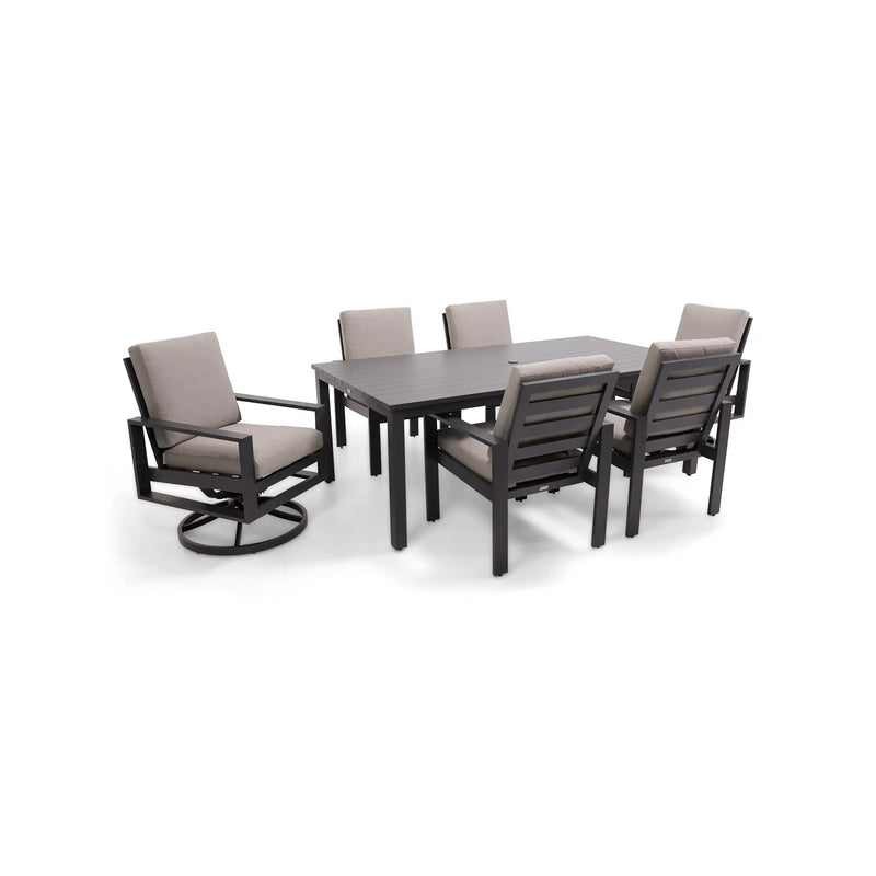 Sutton Cushioned 7 Piece Dining Group Dove - The Great Escape