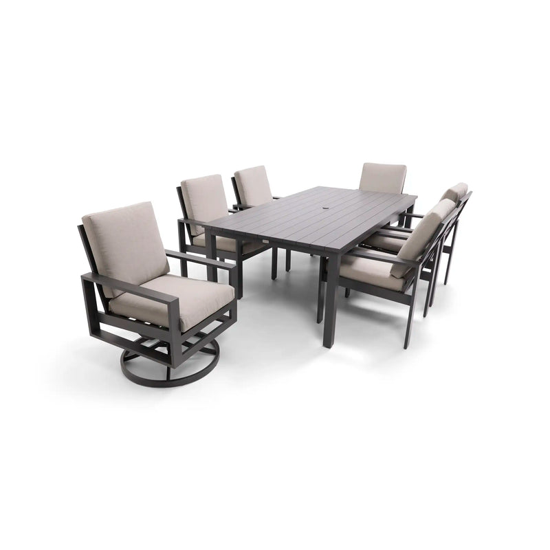 Sutton Cushioned 7 Piece Dining Group Dove - The Great Escape
