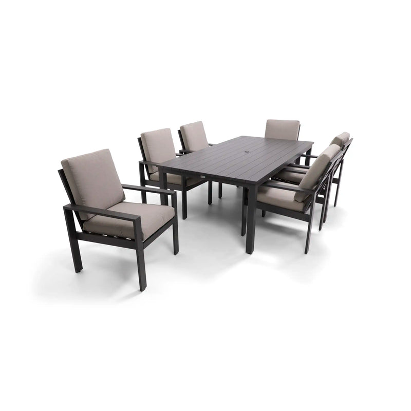 Sutton Cushioned 7 Piece Dining Group Dove - The Great Escape