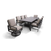 Sutton Cushioned 9 Piece Dining Group Dove - The Great Escape