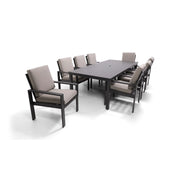Sutton Cushioned 9 Piece Dining Group Dove - The Great Escape