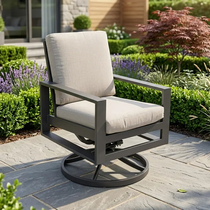 Sutton Cushioned Swivel Rocker Dove - The Great Escape