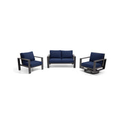 Sutton Grey 3 Piece Loveseat Group Indigo - The Great Escape