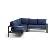 Sutton Grey 3 Piece Sectional Group Indigo - The Great Escape