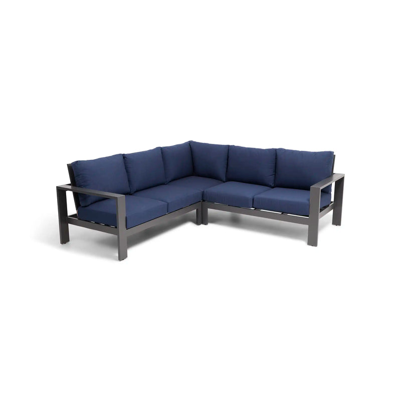 Sutton Grey 3 Piece Sectional Group Indigo - The Great Escape