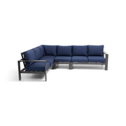 Sutton Grey 4 Piece Sectional Group Indigo - The Great Escape
