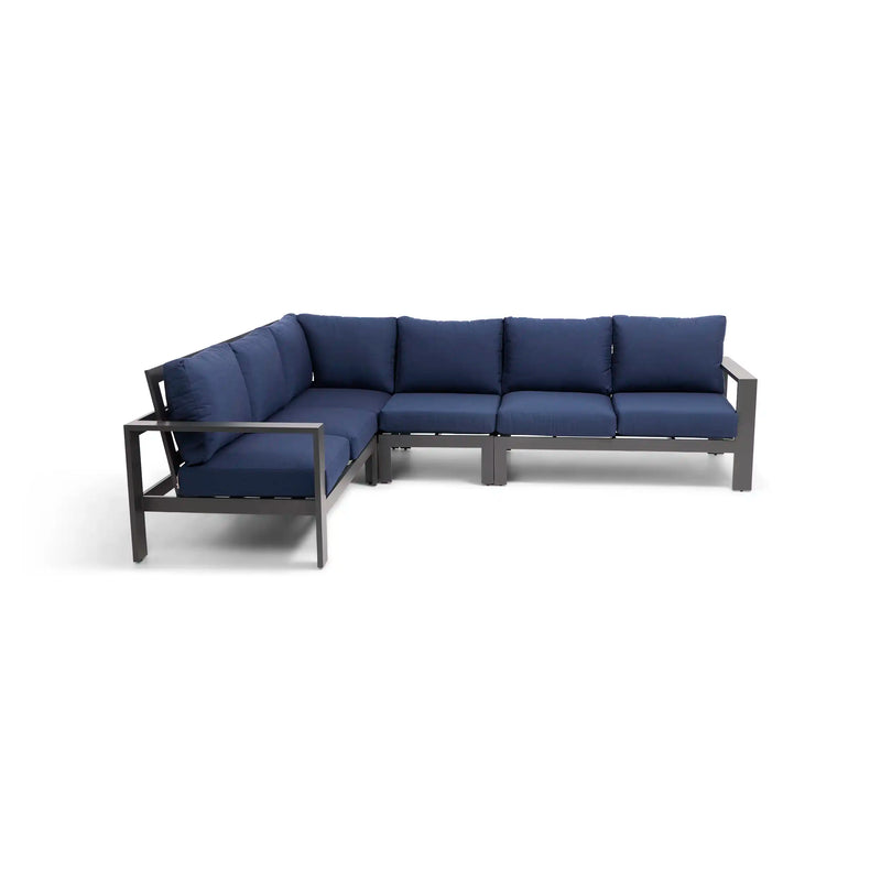Sutton Grey 4 Piece Sectional Group Indigo - The Great Escape