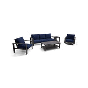 Sutton Grey 5 Piece Sofa Group Indigo - The Great Escape