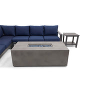 Sutton Grey 6 Piece Sectional Firepit Chat Group Dove - The Great Escape