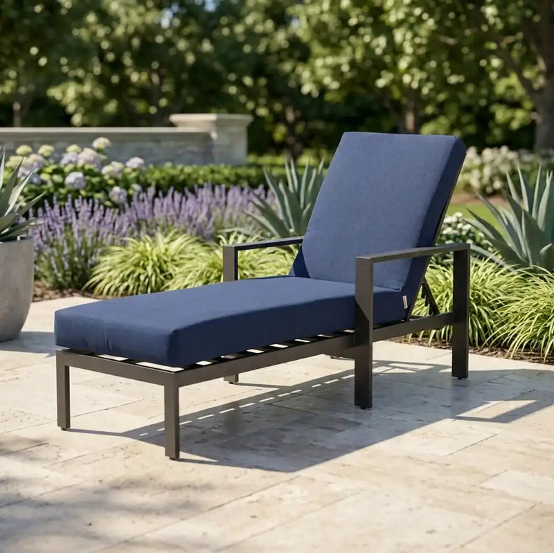 Sutton Grey Chaise Lounge - The Great Escape