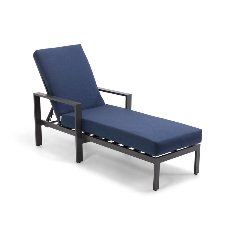 Sutton Grey Chaise Lounge - The Great Escape