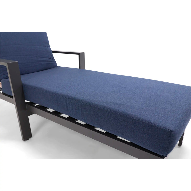 Sutton Grey Chaise Lounge - The Great Escape