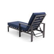 Sutton Grey Chaise Lounge - The Great Escape