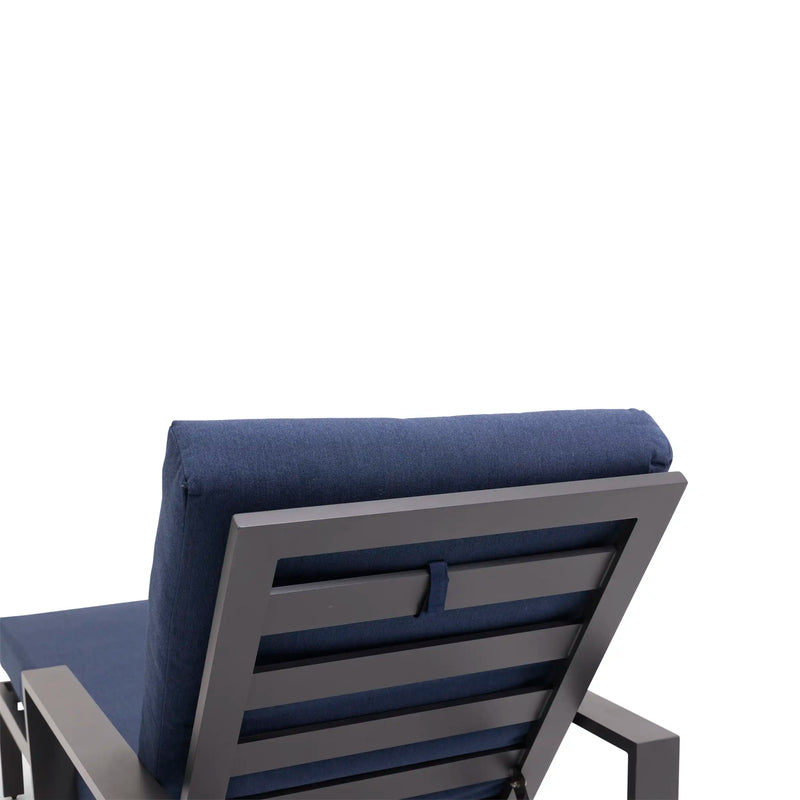 Sutton Grey Chaise Lounge - The Great Escape