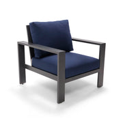 Sutton Grey Cushioned Lounge Chair Indigo - The Great Escape