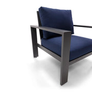 Sutton Grey Cushioned Lounge Chair Indigo - The Great Escape