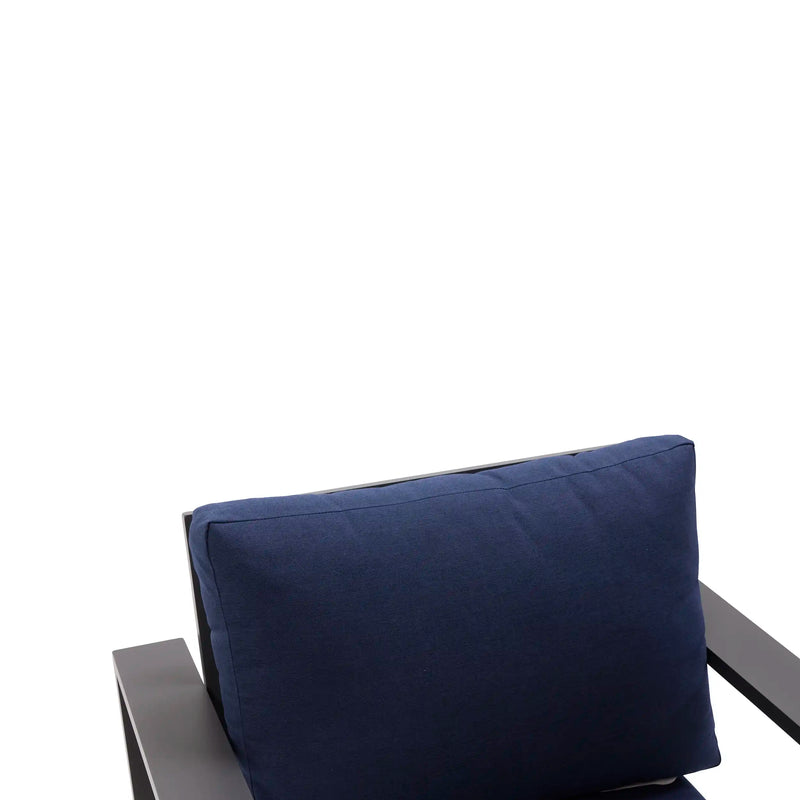 Sutton Grey Cushioned Lounge Chair Indigo - The Great Escape