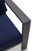 Sutton Grey Cushioned Lounge Chair Indigo - The Great Escape