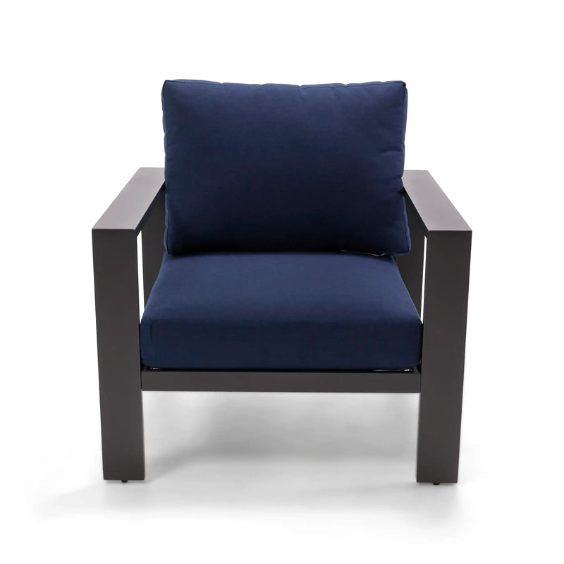 Sutton Grey Cushioned Lounge Chair Indigo - The Great Escape
