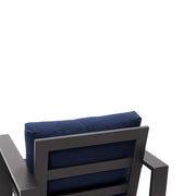 Sutton Grey Cushioned Lounge Chair Indigo - The Great Escape