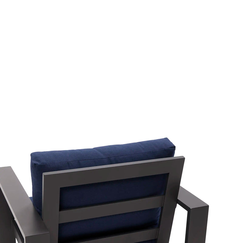 Sutton Grey Cushioned Lounge Chair Indigo - The Great Escape