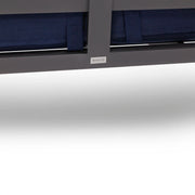 Sutton Grey Cushioned Loveseat Indigo - The Great Escape