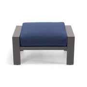 Sutton Cushioned Ottoman Indigo - The Great Escape