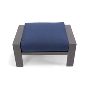 Sutton Cushioned Ottoman Indigo - The Great Escape