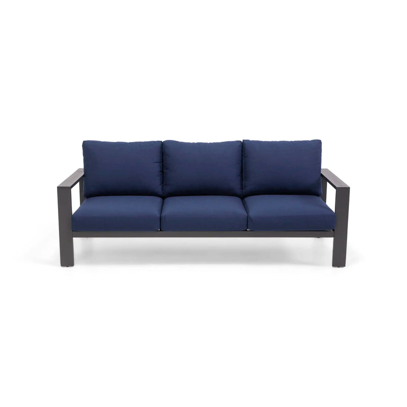 Sutton Grey Cushioned Sofa Indigo - The Great Escape