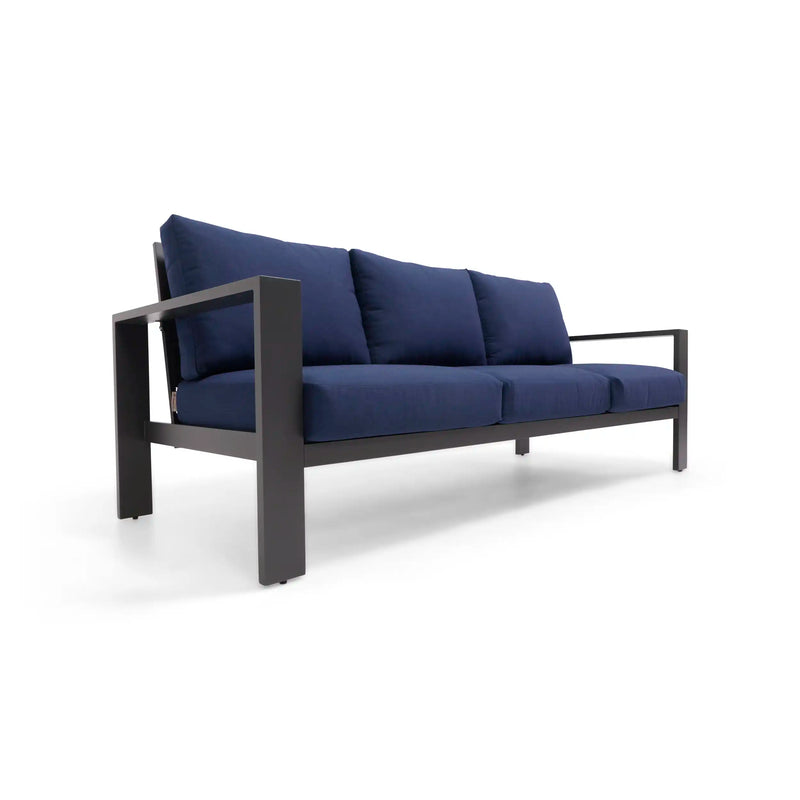 Sutton Grey Cushioned Sofa Indigo - The Great Escape