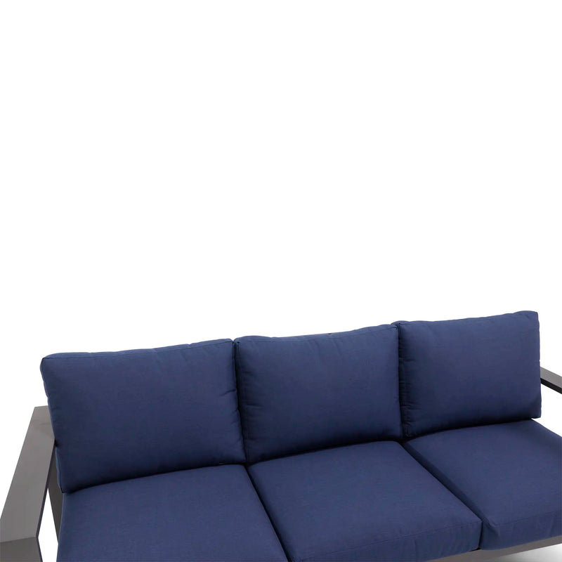 Sutton Grey Cushioned Sofa Indigo - The Great Escape