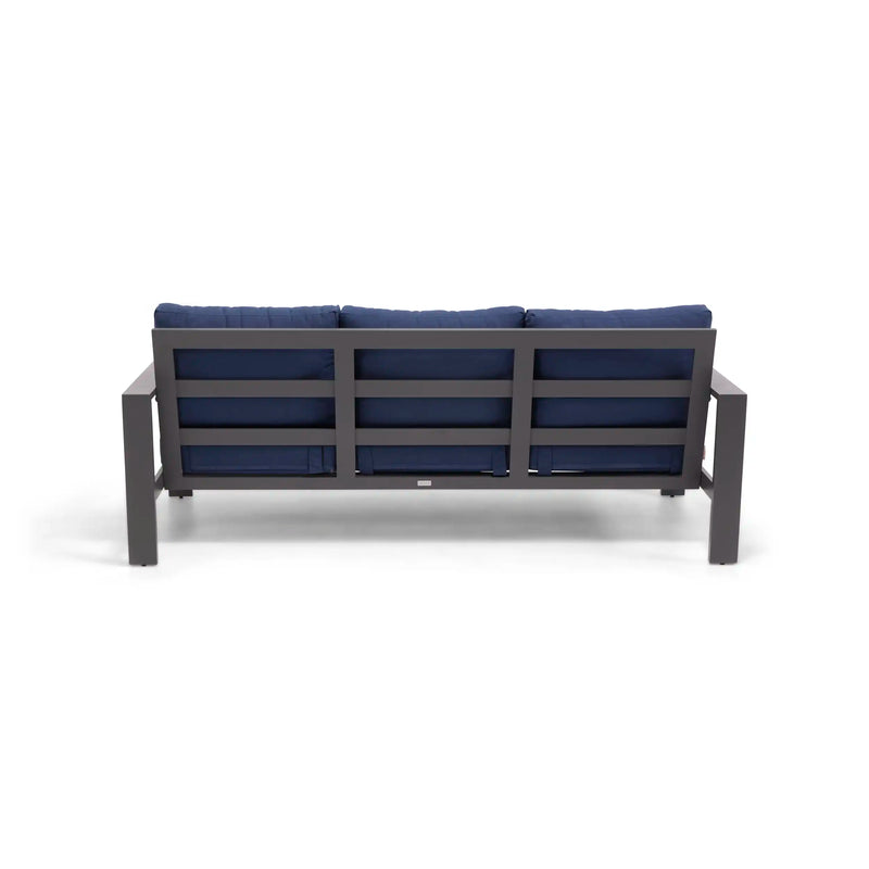 Sutton Grey Cushioned Sofa Indigo - The Great Escape