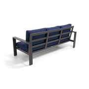 Sutton Grey Cushioned Sofa Indigo - The Great Escape