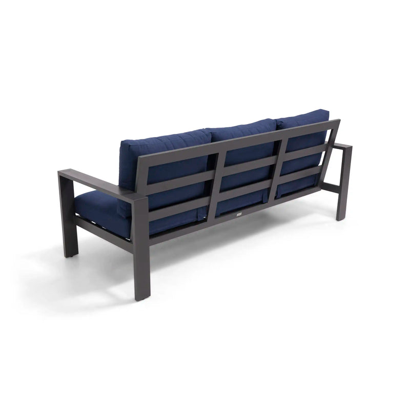 Sutton Grey Cushioned Sofa Indigo - The Great Escape