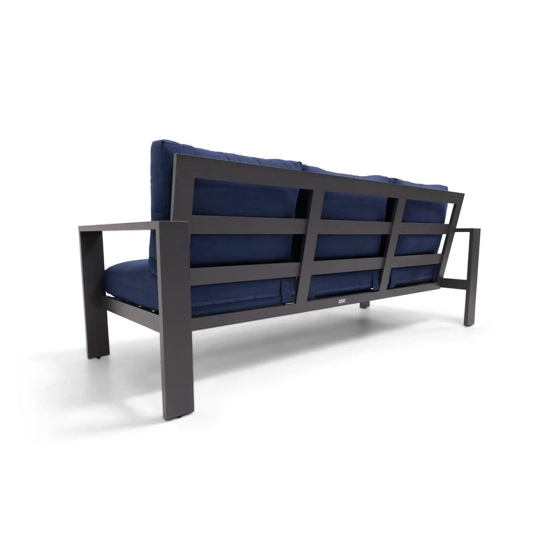 Sutton Grey Cushioned Sofa Indigo - The Great Escape
