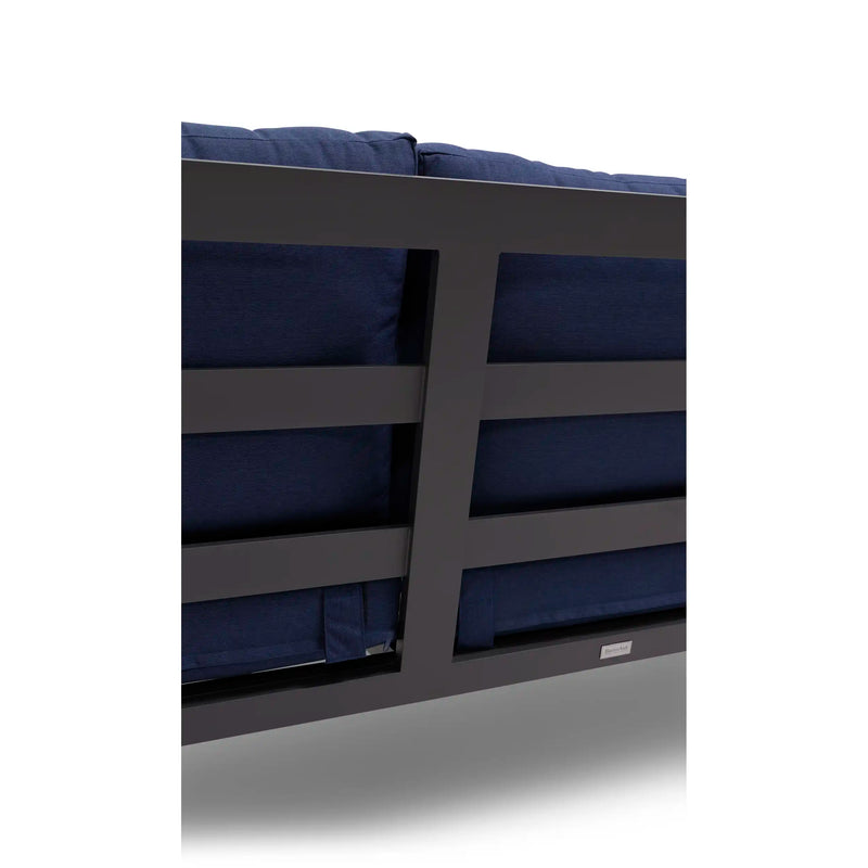 Sutton Grey Cushioned Sofa Indigo - The Great Escape