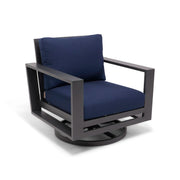 Sutton Grey Cushioned Swivel Rocker Indigo - The Great Escape