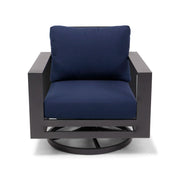 Sutton Grey Cushioned Swivel Rocker Indigo - The Great Escape