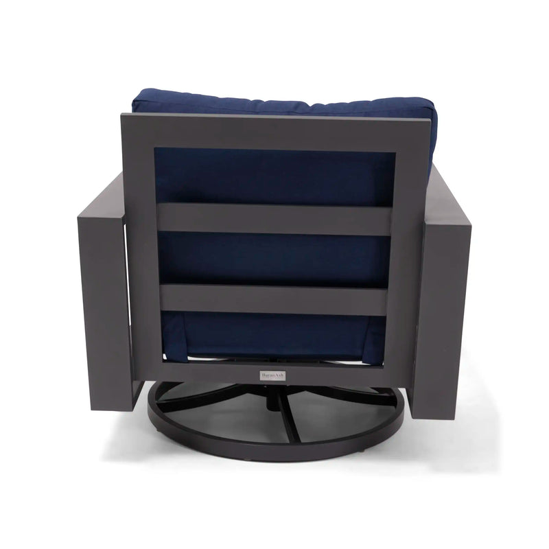 Sutton Grey Cushioned Swivel Rocker Indigo - The Great Escape