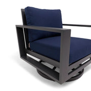 Sutton Grey Cushioned Swivel Rocker Indigo - The Great Escape