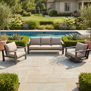 Sutton Grey 3 Piece Sofa Group Dove - The Great Escape