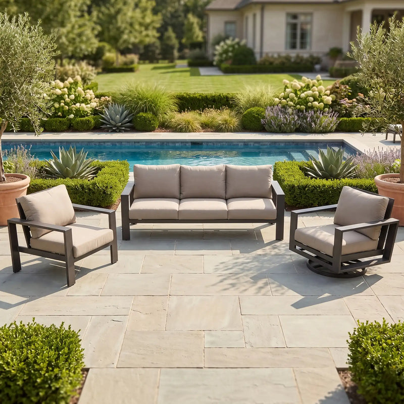 Sutton Grey 3 Piece Sofa Group Dove - The Great Escape