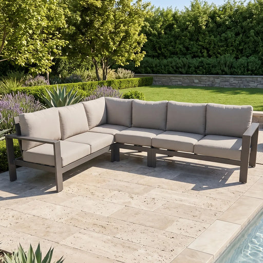 Sutton Grey 4 Piece Sectional Group Dove - The Great Escape