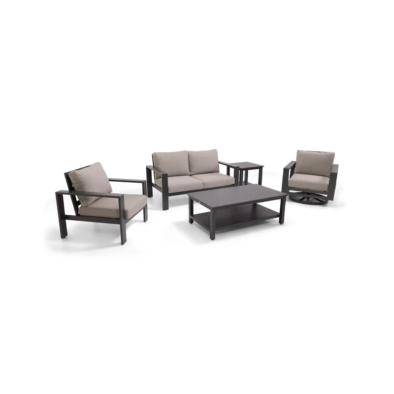 Sutton Grey 5 Piece Loveseat Group Dove - The Great Escape